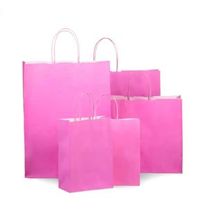 Papiertragetaschen mit Kordelgriffen rosa