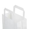 Papiertragetaschen mit Flachhenkel weiß