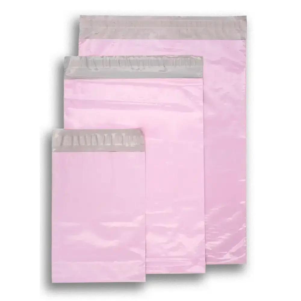 Versandtaschen aus recyceltem Kunststoff pink