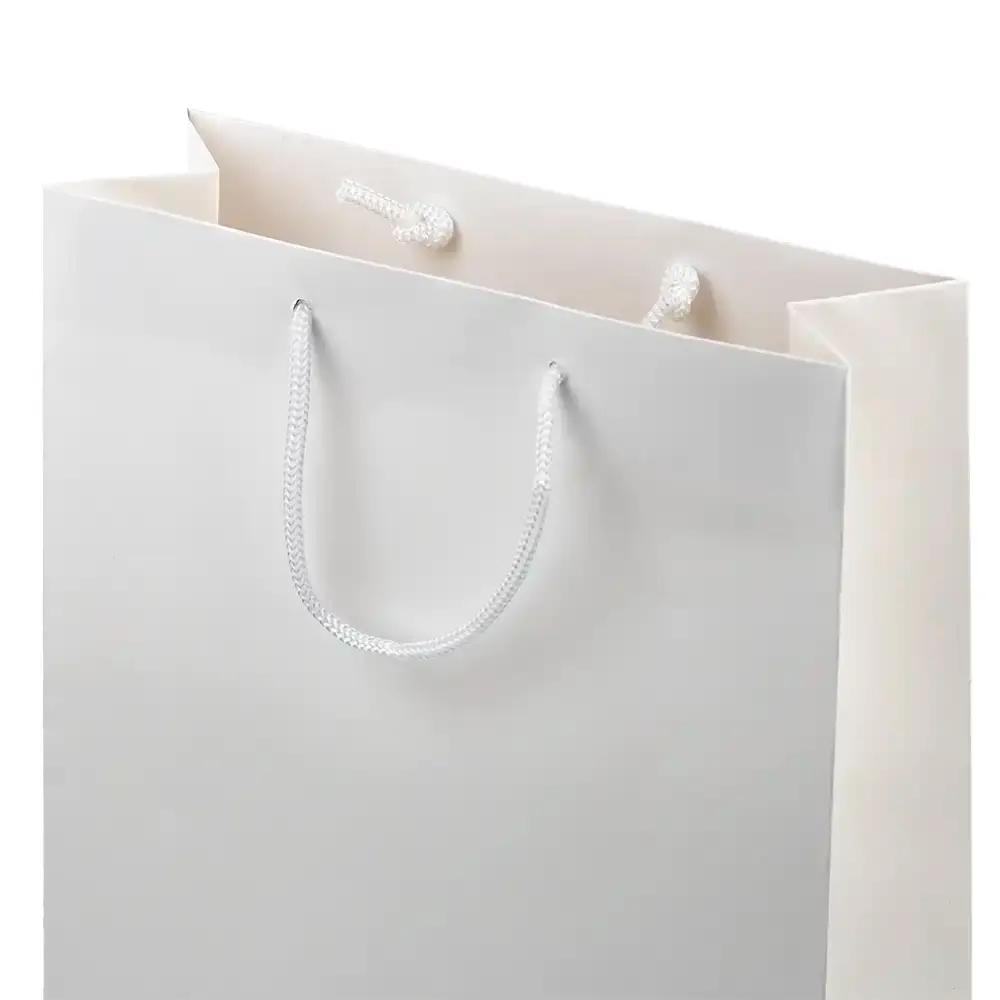 Exklusive Papiertragetaschen weiß matt