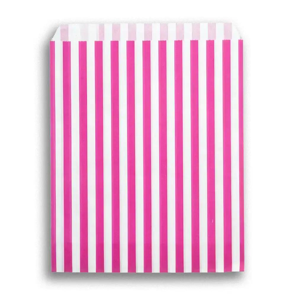 Papiertüten pink-weiß gestreift