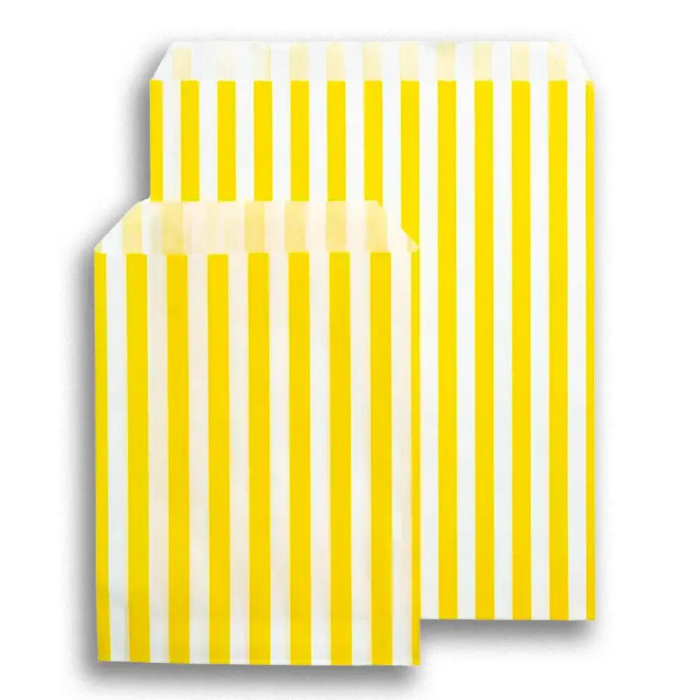 Papiertüten gelb-weiß gestreift