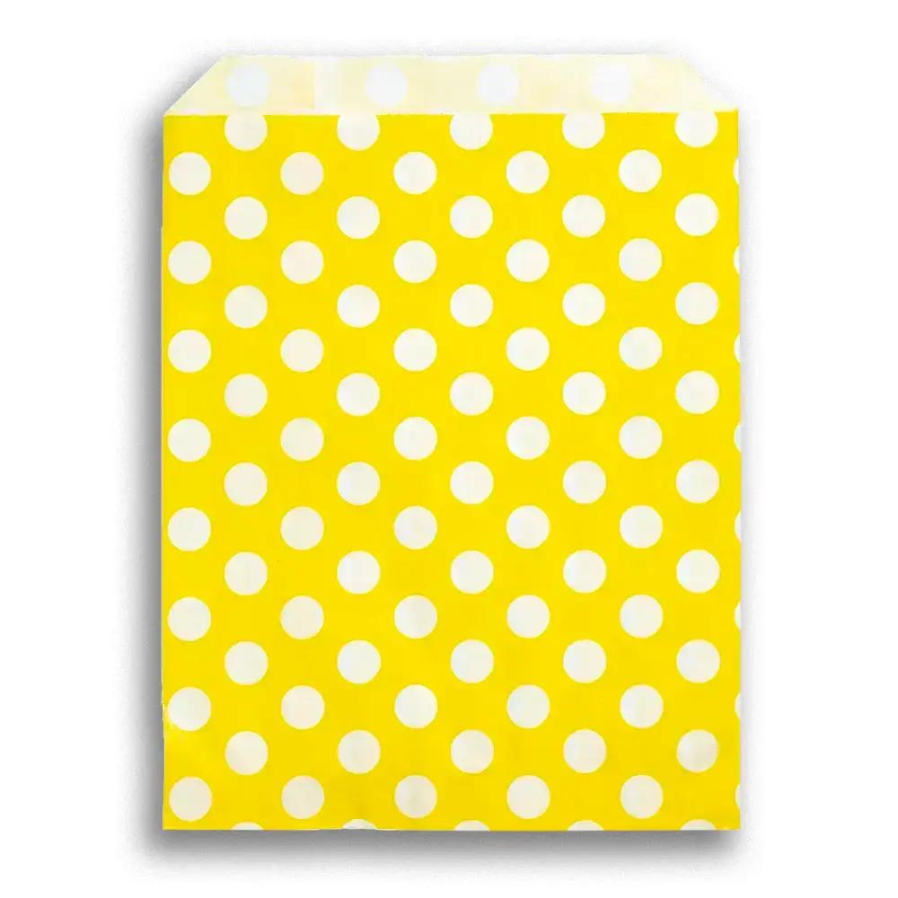 Papiertüten weiß auf gelb gepunktet
